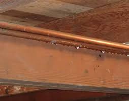 Water can enter the basement through condensation on the pipes.